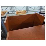 Wood Filing Cabinet with Hutch