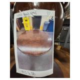 Round Wood Table with Pedestal Base