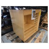 Industrial Multi-Tier Wooden Shelf