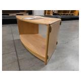 Curved Shelf and Rolling Box