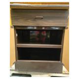 Wood and Metal Cabinet  and 5ft Wooden Shelf