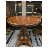 30in - Ornate Carved Wood Pedestal Tables