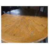 Traditional Oak Pedestal Dining Table and Restaurant Style Table