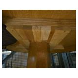 Traditional Oak Pedestal Dining Table and Restaurant Style Table