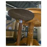 Traditional Oak Pedestal Dining Table and Restaurant Style Table