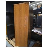Tall Oak Filing Cabinet with 4 Drawers - Has Key