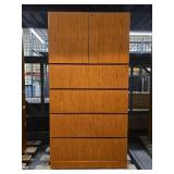 Teak Wall Unit Filing System