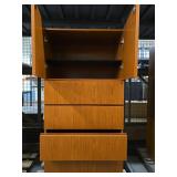 Teak Wall Unit Filing System