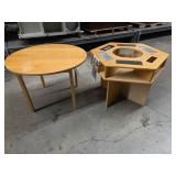 Wooden Kids Round Side Table, Wooden Kids Sensory Table