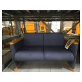 Navy Polka Dot Loveseat