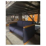 Navy Polka Dot Loveseat