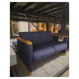 Navy Polka Dot Loveseat