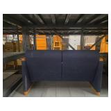 Navy Polka Dot Loveseat