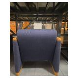 Mid-Century Polka Dot Armchair with Wooden Arms