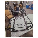 Contemporary Display Shelving Unit with Metal Base