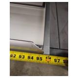 (1) 8ft and (1) 4t White Boards, Wooden Display Case