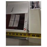 (1) 8ft and (1) 4t White Boards, Wooden Display Case