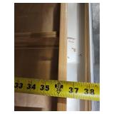 (1) 8ft and (1) 4t White Boards, Wooden Display Case
