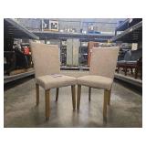 (3) Linen Dining Chairs Set