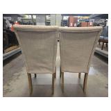 (3) Linen Dining Chairs Set