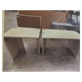 (2) Cream Metal Desks