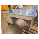 Grey and Blue 2 Drawer Student Desk