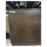 Dark Wood Display Cabinet with Lock