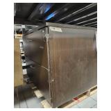 Dark Wood Display Cabinet with Lock