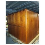 Mid-Century Wood Cabinet Set