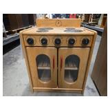 Wood Play Kitchen Set with Microwave and Stove