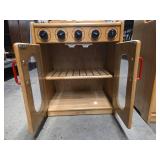 Wood Play Kitchen Set with Microwave and Stove
