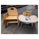 Jonti Craft Kids Chair With Tray and (2) Jonti Craft Chairs