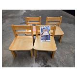 (4) Environment Wooden Ladder Back Chairs