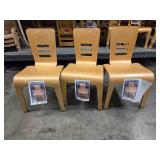 (3) Plywood Stack Chairs