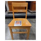 (2) Oak School Chairs
