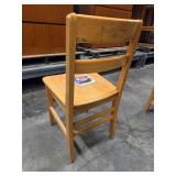 (2) Oak School Chairs
