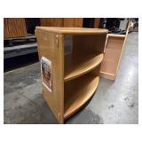 Community Curved Corner Bookshelf and Kaplan Bookshelf