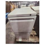 White Metal Filing Cabinet with Lock