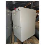 White Metal File Cabinet with Wheels