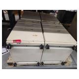 (4) Industrial Metal Filing Cabinet Set with Casters