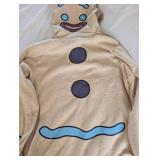 Gingerbread Man Character Fleece Jumpsuit - XL Gingerbread Man Character Fleece Jumpsuit - XL