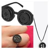 Coraline Collectible Bundle with Button Necklace and Stickers Coraline Collectible Bundle with Button Necklace and Stickers