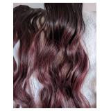 Burgundy Ombre Wavy Clip-in Hair Extensions Burgundy Ombre Wavy Clip-in Hair Extensions