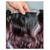 Burgundy Ombre Wavy Clip-in Hair Extensions Burgundy Ombre Wavy Clip-in Hair Extensions