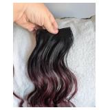 Burgundy Ombre Wavy Clip-in Hair Extensions Burgundy Ombre Wavy Clip-in Hair Extensions