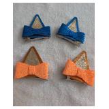 Glitter Ear Hair Bow Clips Set - 2ct Glitter Ear Hair Bow Clips Set - 2ct