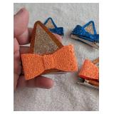 Glitter Ear Hair Bow Clips Set - 2ct Glitter Ear Hair Bow Clips Set - 2ct