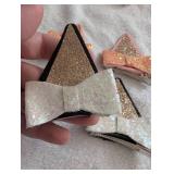 Glitter Ear Hair Bow Clips Set - 2ct Glitter Ear Hair Bow Clips Set - 2ct