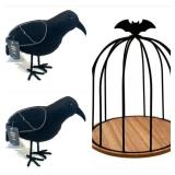 Hyde and EEK! Halloween Decorative Crows (2ct) and Cage Set Hyde and EEK! Halloween Decorative Crows (2ct) and Cage Set