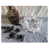 Halloween Decorative Set - Metal Lantern + Ghost Garland + Bats/Spiders Halloween Decorative Set - Metal Lantern + Ghost Garland + Bats/Spiders